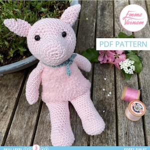 CROCHET PATTERN - Poppy Piglet by Emma Varnam