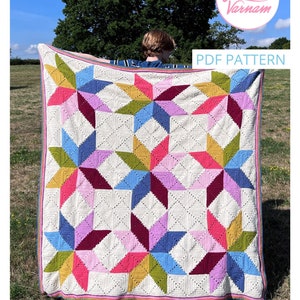 CROCHET pattern - Stargazer Blanket by Emma Varnam. US+UK terms. pdf download
