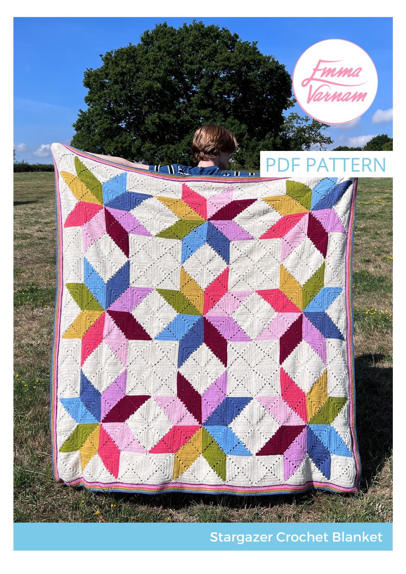 Stargazer Pattern CROCHET Pattern - Stargazer Blanket by Emma Varnam. US+UK Terms. Pdf ...