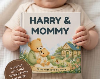 Livre personnalisé pour maman, Livre d'histoires personnalisé Maman et moi, Livre souvenir avec le nom des enfants, Cadeau de naissance pour une nouvelle maman, Cadeau d'anniversaire pour maman offert par les enfants