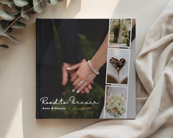 Livre photo de mariage personnalisé, album de mariage sur mesure, cadeau de fiançailles, livre de souvenirs de mariage, album souvenir pour couples, cadeau d'anniversaire