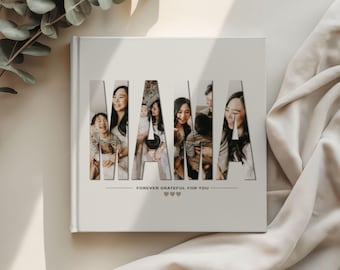 Livre photo personnalisé pour maman, album photo de famille sur mesure, cadeau pour la fête des mères, cadeau pour grand-mère, livre de souvenirs de famille