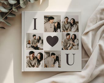 Livre photo personnalisé pour couples, album photo d'anniversaire personnalisé, livre de souvenirs, album photo de mariage, cadeau pour petit ami ou petite amie