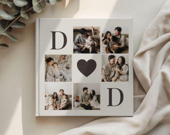 Livre photo personnalisé pour papa, album photo de famille sur mesure, cadeau pour la fête des pères, livre de souvenirs minimaliste