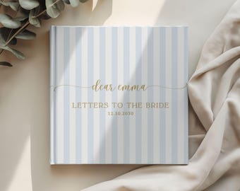 Livre de lettres à la mariée, souvenir personnalisé pour enterrement de vie de jeune fille, livre d'or de mariage personnalisé, cadeau pour la future mariée, livre photo personnalisé