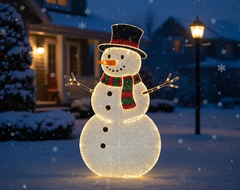 Illuminated Snowman Lawn Decoration, Outdoor Ornament - DIY Plan