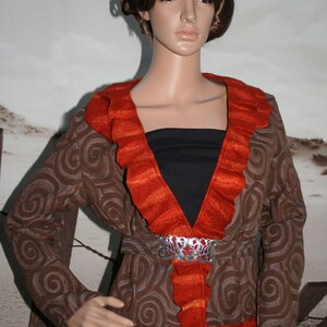 Fabric Tapestry and felt jacket &quot;The timeless...&quot;