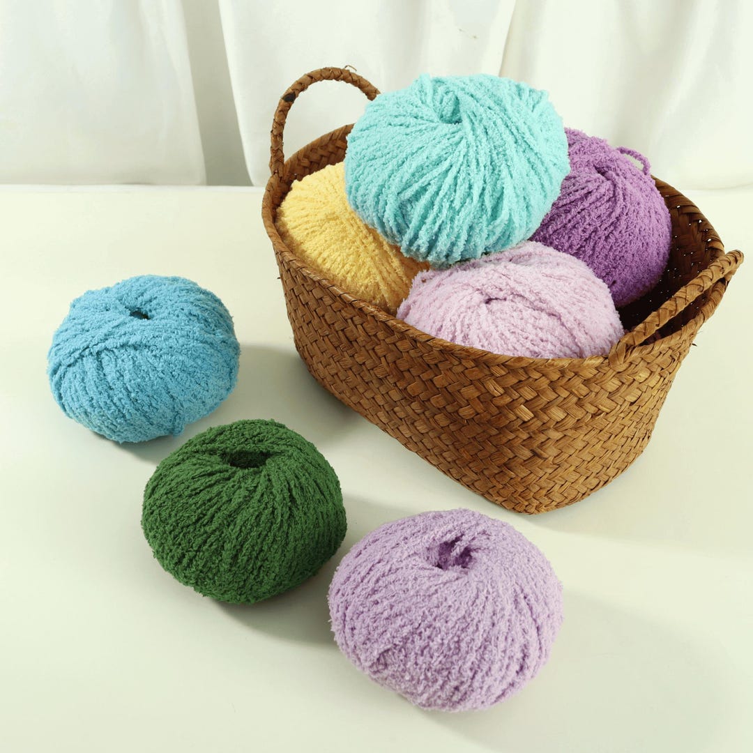 Short Pile Plush Yarn - 53 Colors, Soft Yarn for Crochet Dolls ...