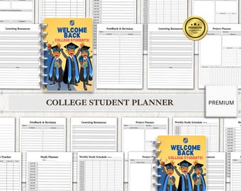 College Student Planner, Academic Organizer, Semester Planner, Study Schedule, Homework Tracker, Digital Download