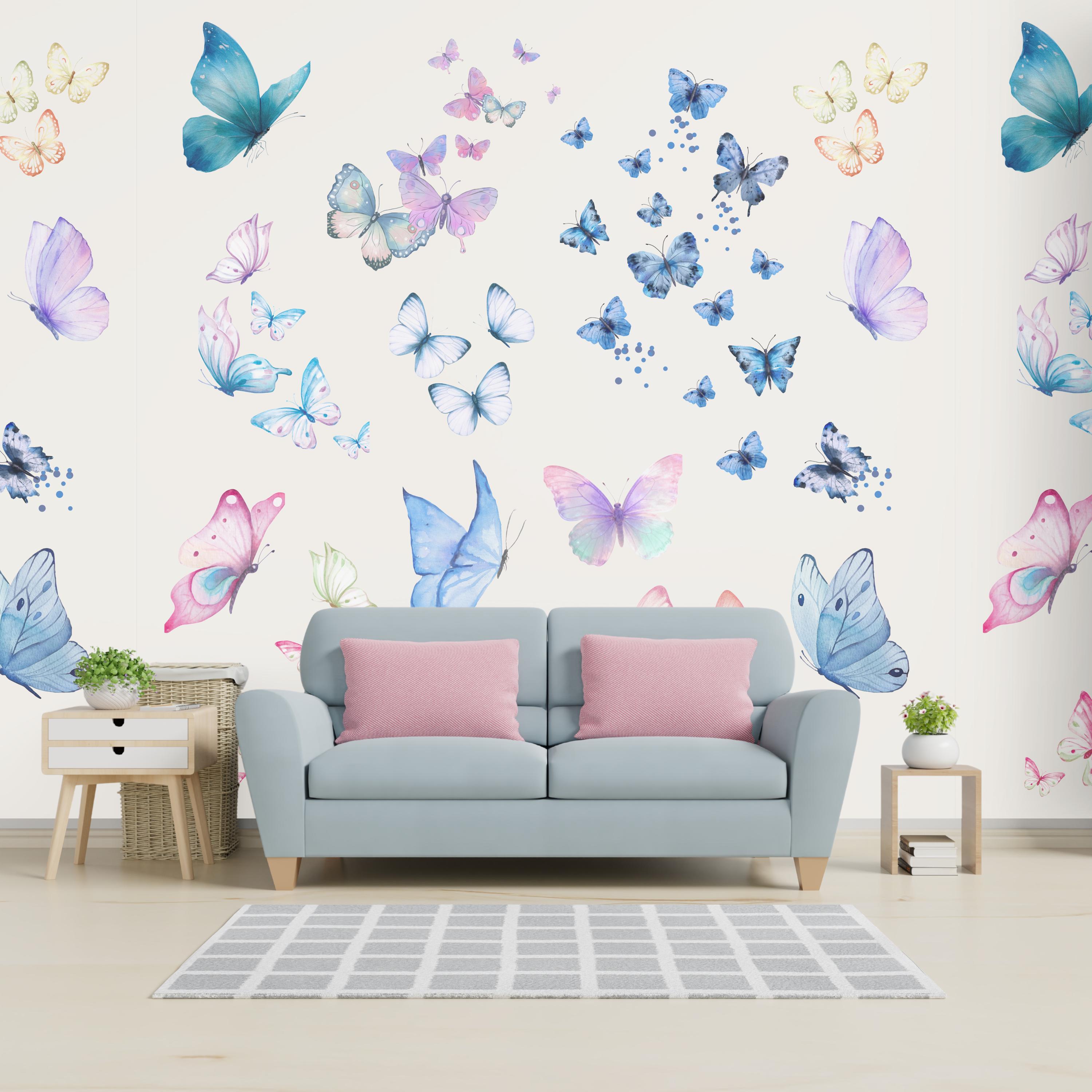 Butterfly Nursery Wallpaper | Printable Wall Decor | Botanical Baby ...