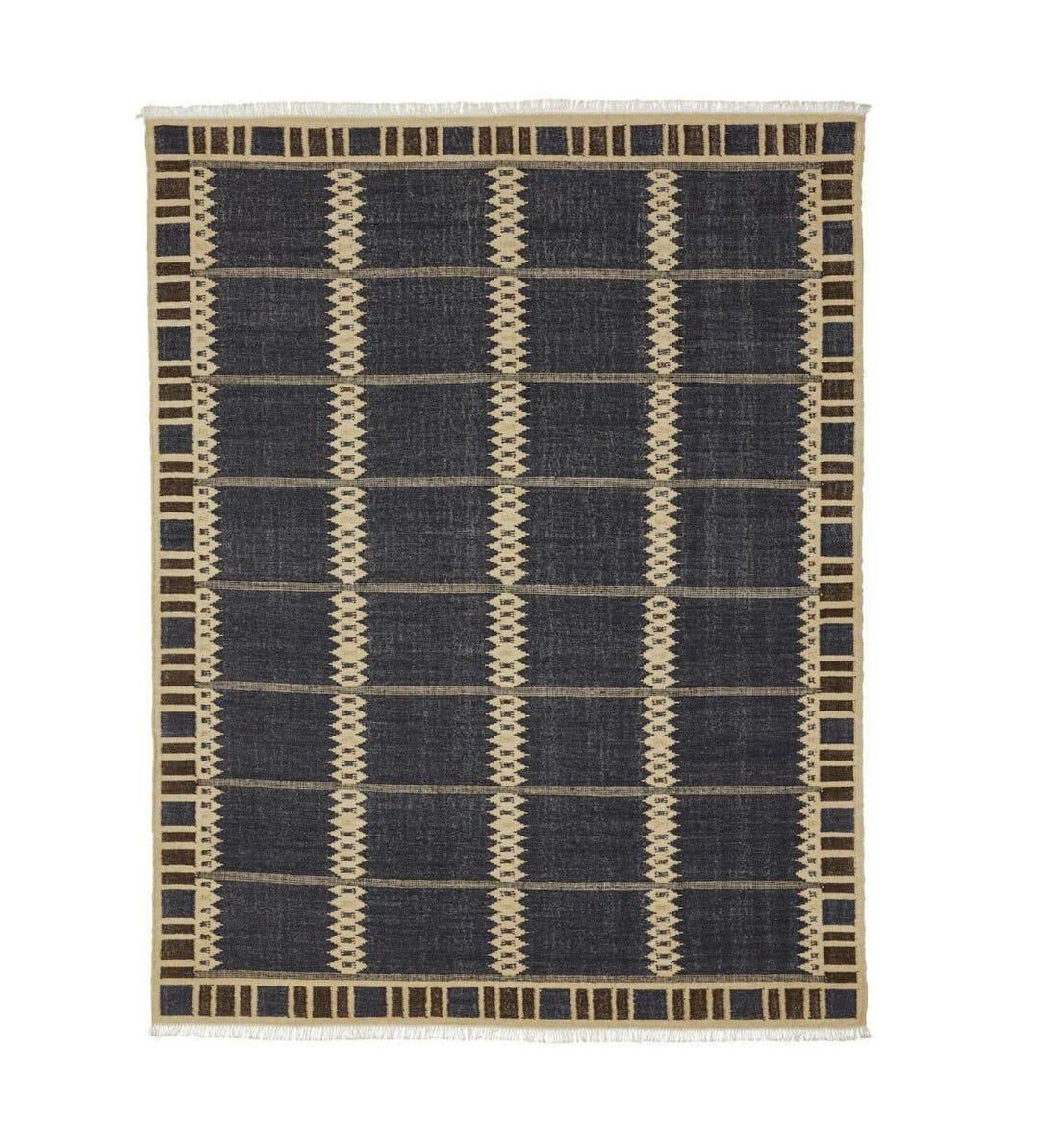 Border Rug Designs Swedish Rug Border Design Wool Flat Rug Dhurrie Rug - Etsy