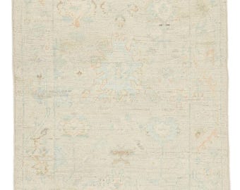 Hand Knotted Muted Runner Rug, 2.5x10 3x12 4x12 Antique Turkish Oushak Runner Rug Handmade Netural Wool Area