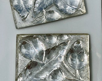 Vintage Czech Carved Glass Cabochon 1pc