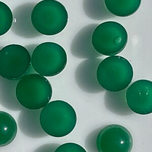 Vintage Jade Green Glass Cabochons 30pcs