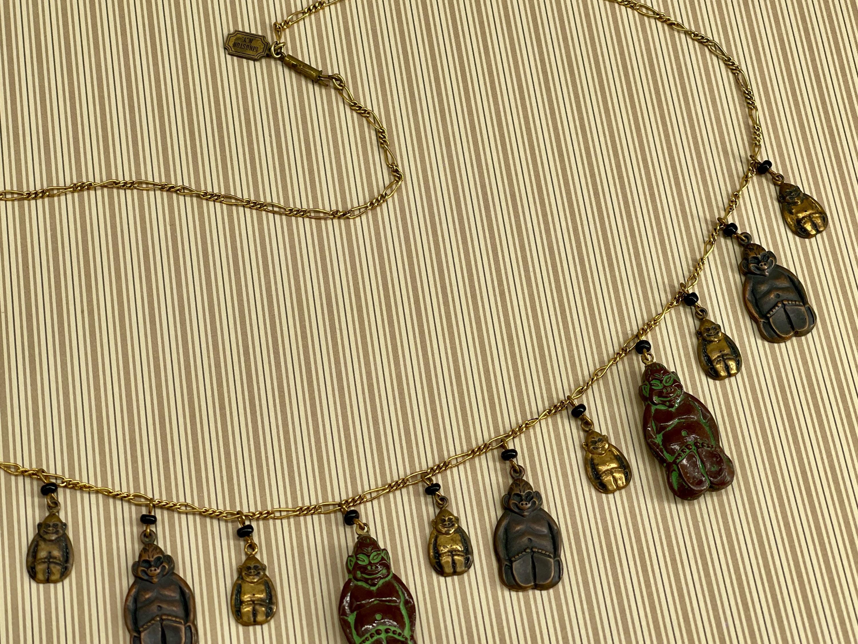 1970s Pididdly Links Necklace Kingston NY 6 Toys Charms