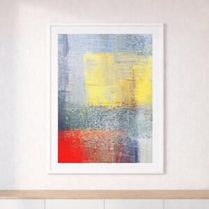 Light Scape in Yellow and Red – Minimalist Abstract Wall Art
