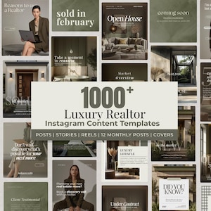 Real estate Instagram template bundle for realtors including Instagram posts, Instagram portrait designs, Instagram stories, Real estate instagram reels carousel layouts for premium branding, property marketing and high-end social media content creation. Luxury Realtor Instagram Templates, Luxury Realtor Olive Green Instagram Template Bundle. Social media branding kit for luxury realtor and real estate agents modern aesthetic design. Real Estate Agent, Broker,  Real Estate Social Media Marketing