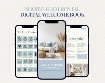 Airbnb Welcome Book Template Editable Canva Welcome Guide Airbnb Host Bundle Vacation Rental House Manual VRBO Guestbook Airbnb Guidebook