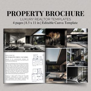 Real Estate Brochure Luxury Listing Brochure Property Brochure Listing Presentation Flyer for Realtor Real Estate Marketing Canva Template
