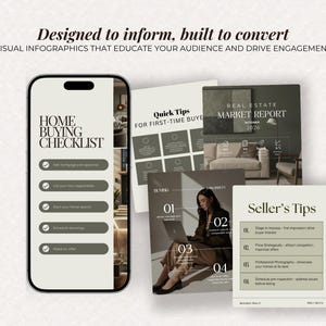 Luxury real estate educational Instagram post template for sharing buyer tips, seller advice, market updates and professional insights with refined branding. Instagram infographic for real estate agent. Realestate posts, realestate Instagram Posts.