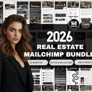 Real Estate Email Drip Campaign Bundle Buyer Seller Drip Email Template Mailchimp Nurture Campaign Email Automation for Realtor Convert Lead