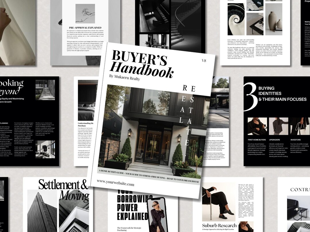 Luxury Real Estate Buyer Guide Home Buyer Handbook for Realtor Buyer & Property Presentation ...