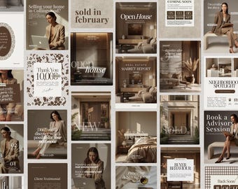 1000+ Real Estate Instagram Template Luxury Realtor Posts Stories Reels Aesthetic Social Media Marketing & Branding Realtor Templates Canva