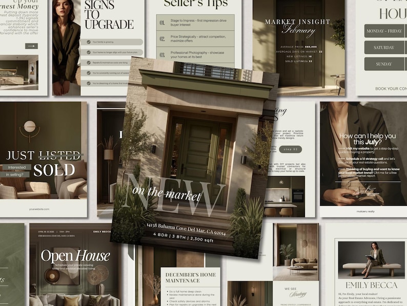 real estate listing templates, open house posts, realtor marketing bundle, property showcase graphics, Instagram reels & carousel, story templates for agents, home selling posts, lead generation tools, social media kit for realtors, 12 monthly posts, neighborhood spotlight, seasonal realtor content, listing announcement, agent branding, content planner for agents