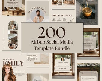 Airbnb Instagram Template Bundle VRBO Host Social Media Posts Bundle Instagram Story Instagram Reel Template for Short Term Vacation Rental