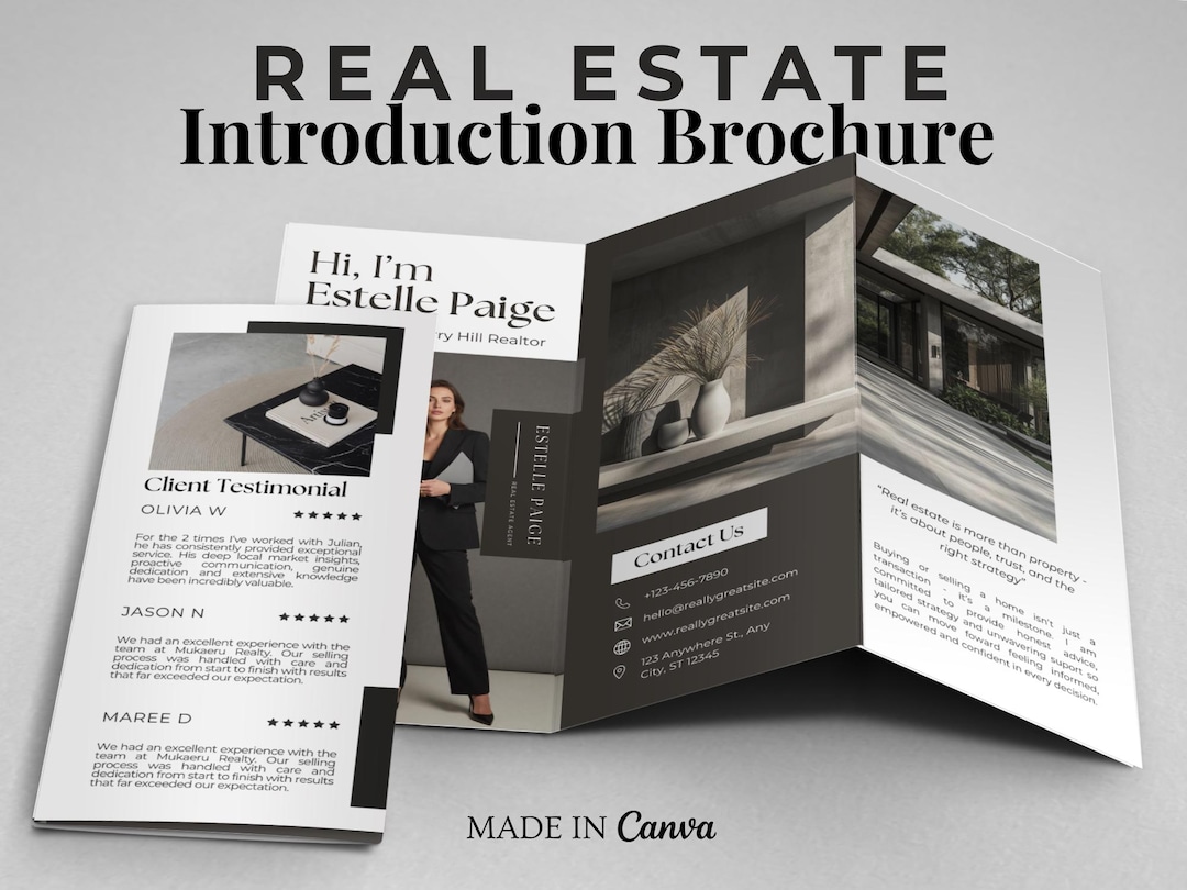 Real Estate Introduction Flyer Real Estate Introduction Tri-fold ...