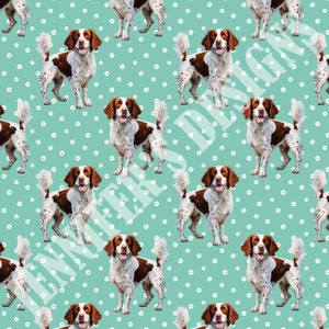 Modello senza cuciture dello spaniel bretone
