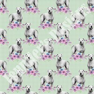 Dogo Argentino Seamless Pattern