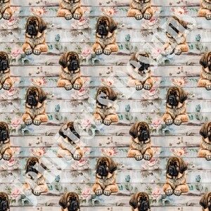 Leonberger Seamless Pattern