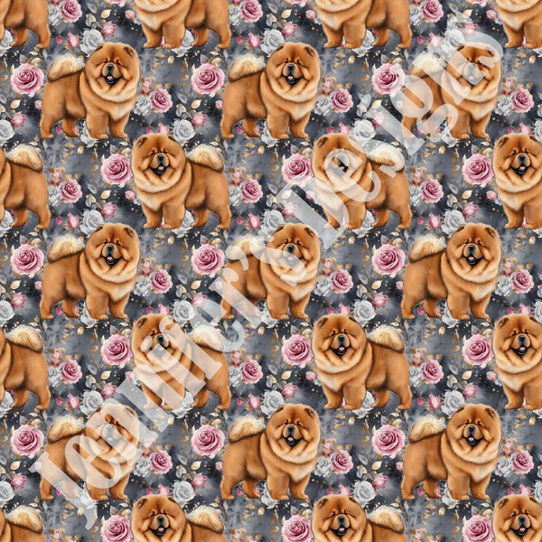 Chow Chow Seamless Pattern