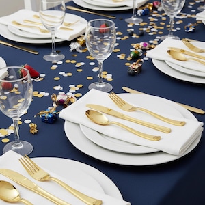 Gold Plastic Cutlery Set – Elegant Disposable Party Utensils for Weddings, Birthdays