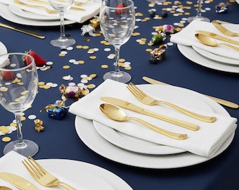 Gold Plastic Cutlery Set – Elegant Disposable Party Utensils for Weddings, Birthdays