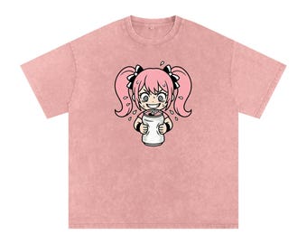 Snow Washed Oversized Cotton T-Shirt