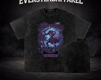 Nihil's Embrace Dark Fantasy Warrior Shirt, Gothic Knight Armor Streetwear Tee, Graphic Tee