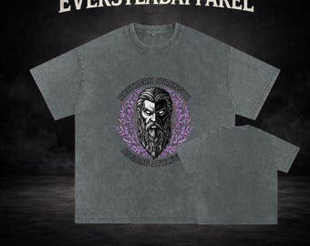Northern Strength Viking Gym Shirt, Vintage Washed Oversized Workout Tee