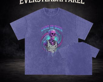 Gainz or Death Gym Shirt, Skeleton Pump Cover, Oversized Vintage Washed Workout Tee, Graphic Gym Shirt Gift for Him