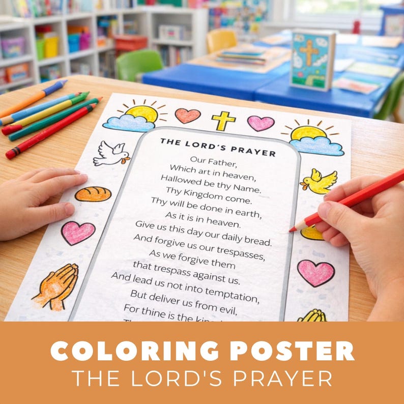The Lords Prayer Kids Activity Pack, Sunday School Activities Learning ...