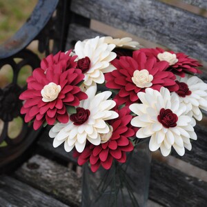 Gerber Daisy Paper Flower Bouquet. Ivory Red. or CHOOSE YOUR - Etsy