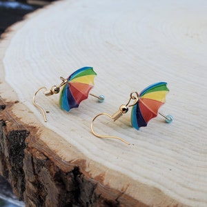 Umbrella Earrings. CHOOSE YOUR COLOR. Wedding Gift, Bridesmaid, Mom, Anniversary Gift. Birthday. Rainbow Earrings