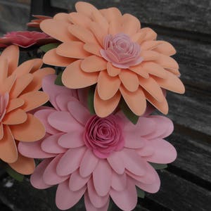 Gerber Daisy Bouquet. CHOOSE YOUR COLORS  Gerbera. Centerpiece, Wedding, Anniversary, Birthday Gift. Paper Flower, Bridal. Gerbera
