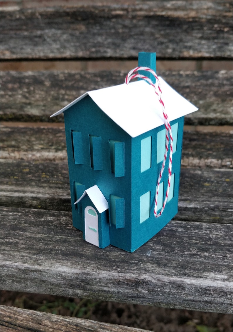 Holiday Christmas Decoration Paper House Ornament Paper House Ornament