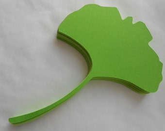 50 Ginkgo Tree Leaves, 5 Inch. CHOOSE YOUR COLORS. Escort, Wedding, Favor, Place Card, Seating Card, Wishing Tree Tag