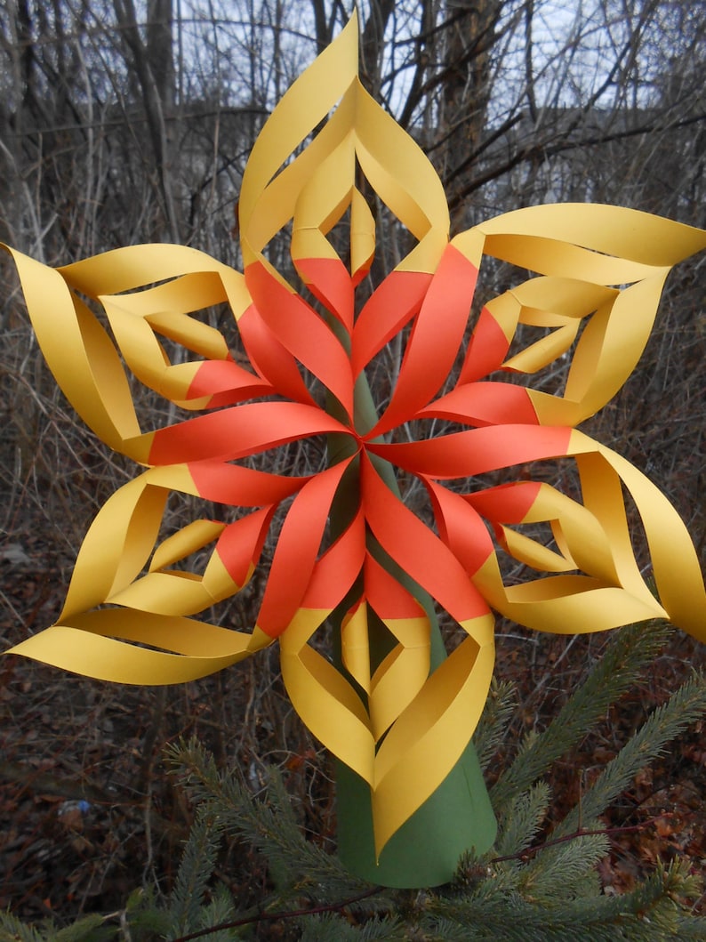 Christmas Tree Topper. CHOOSE YOUR COLORS. Twisted Star Etsy