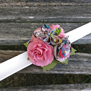 Slap Bracelet Comic Corsage And/Or Boutonniere. Your Choice Of Comics & Colors. Wedding, Bridesmaid, Flower Girl, Prom, Homecoming
