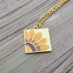 Sunflower Necklace. Gift For Mom, Wedding, Bridesmaids, Kids, Anniversary, Birthday, Christmas.
