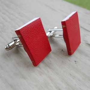 Mini Book Cufflinks. REAL BOOKS!!! Wedding, Men&#39;s Christmas Gift, Dad Gift. Gift For Him. First Anniversary Gift. Birthday Gift
